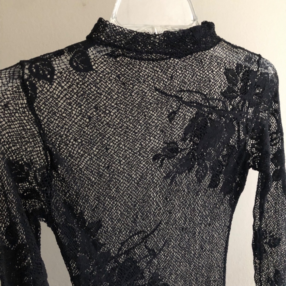 NWOT Sheer Maxi Lace Black Dress/Lingerie , No Size - Picture 3 of 14